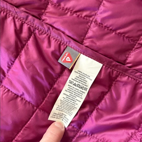 LL BEAN Primaloft Packaway Vest- Womens Small Rich Berry - Picture 7 of 13